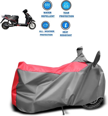 DeepShakshi AUTOMOTIVE Two Wheeler Cover for Hero(Electric NYX, Red, Grey)