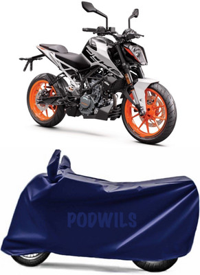 PODWILS Two Wheeler Cover for KTM(Duke 200, Blue)