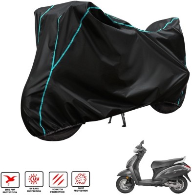 ZAQE Two Wheeler Cover for Honda(Activa 4G, Black, Blue)