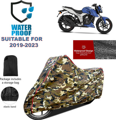 PAGORA Waterproof Two Wheeler Cover for TVS(Apache RTR 160 4V, Yellow)