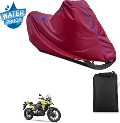 GOSHIV-car and bike accessories Waterproof Two Wheeler Cover for Suzuki(Maroon)