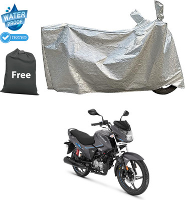 PAGORA Waterproof Two Wheeler Cover for Hero(Glamour i3s BS6, Silver)
