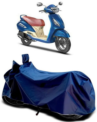 KEDIT Two Wheeler Cover for TVS(Jupiter Grande, Blue)