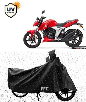 FFZ Waterproof Two Wheeler Cover for TVS(Apache 150, Black)