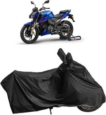 MMSSTAR Waterproof Two Wheeler Cover for TVS(Apache RTR 200 4V, Black)