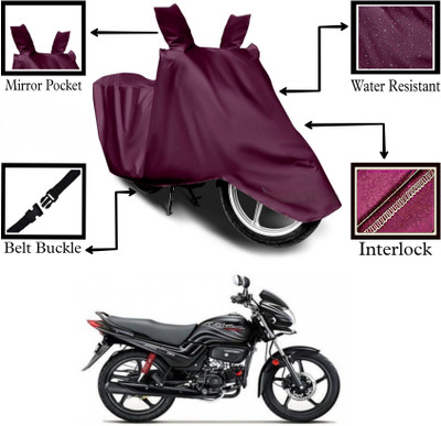 DeepShakshi AUTOMOTIVE Two Wheeler Cover for Hero(Passion Pro, Maroon)