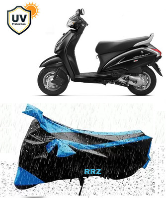 RRZ Waterproof Two Wheeler Cover for Honda(Activa, Black, Blue)