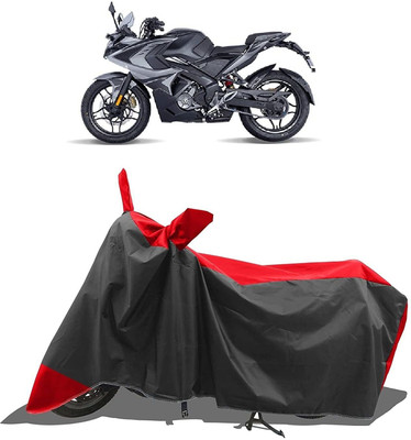 Mdstar Waterproof Two Wheeler Cover for Bajaj(Pulsar RS200 BS6, Red, Black)