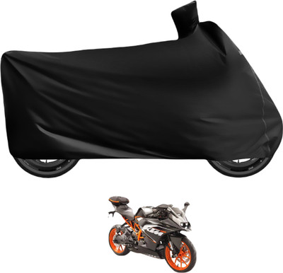 Auto Hub Waterproof Two Wheeler Cover for KTM(RC 200, Black)