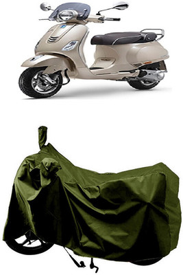 SUGASHRI Waterproof Two Wheeler Cover for Vespa(Elegante BS6, Green)