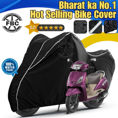 FBC Waterproof Two Wheeler Cover for TVS(Jupiter, Black, White)