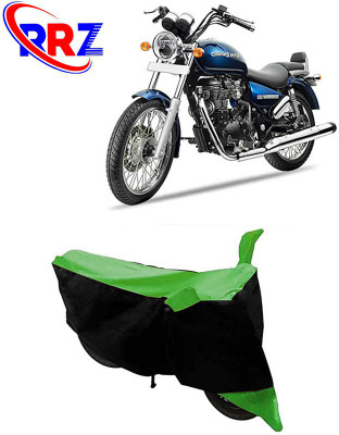 RRZ Waterproof Two Wheeler Cover for Royal Enfield(Thunderbird 350, Black, Green)