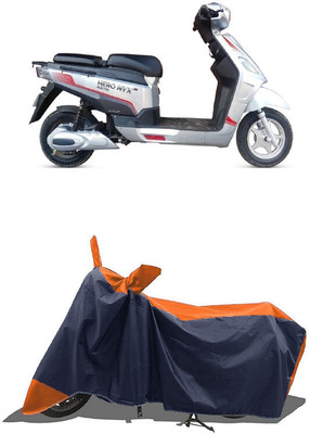 SUGASHRI Waterproof Two Wheeler Cover for Hero(Electric NYX e5 BS6, Orange, Blue)