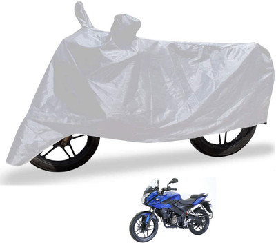 Auto Hub Waterproof Two Wheeler Cover for Bajaj(Pulsar 150, Silver)