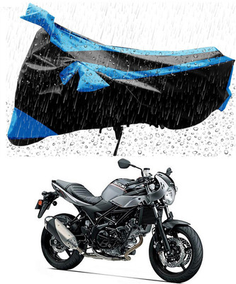 Mdstar Waterproof Two Wheeler Cover for Suzuki(SV650, Blue, Black)