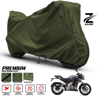 ZAQE Two Wheeler Cover for Bajaj(Pulsar N160, Green, Black)