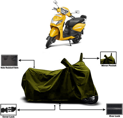 Amexride Two Wheeler Cover for Hero(Pleasure+ 110, Green)
