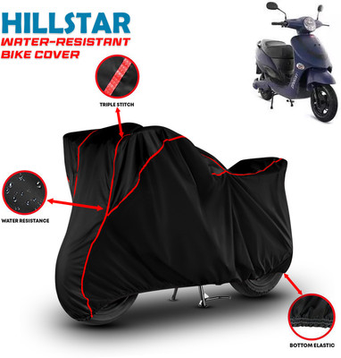 HILLSTAR Waterproof Two Wheeler Cover for Hero(Electric Photon, Black, Red)
