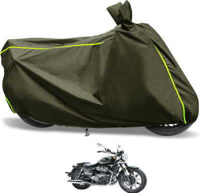Euro Care Waterproof Two Wheeler Cover for Royal Enfield(Meteor BS6, Green)