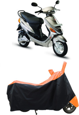 Coxtor Waterproof Two Wheeler Cover for Hero Electric(Electric E-Sprint, Orange)