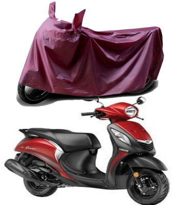 THE REAL ARV Waterproof Two Wheeler Cover for Yamaha(Fusion, Maroon)