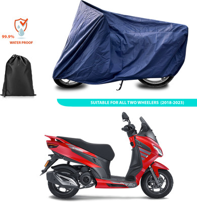 PAGORA Waterproof Two Wheeler Cover for Aprilia(SXR 160 BS6, Blue)