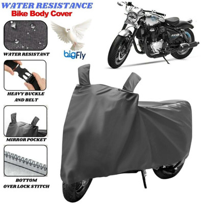 BigFly Two Wheeler Cover for Royal Enfield(Grey)