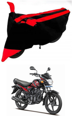 DeepShakshi AUTOMOTIVE Waterproof Two Wheeler Cover for Suzuki(Hayate, Red, Black)