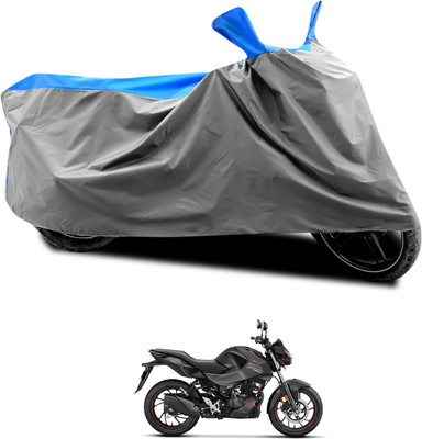 PAGORA Waterproof Two Wheeler Cover for Hero(CBZ Extreme, Grey, Blue)