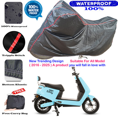 AutoGalaxy Waterproof Two Wheeler Cover for Hero(Electric E-Sprint, Black, Red)