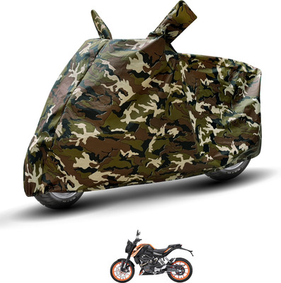 Auto Hub Waterproof Two Wheeler Cover for KTM(125 Duke, Brown)