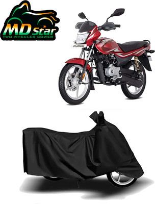 Mdstar Waterproof Two Wheeler Cover for Bajaj(Platina 100 DTS-i, Black)