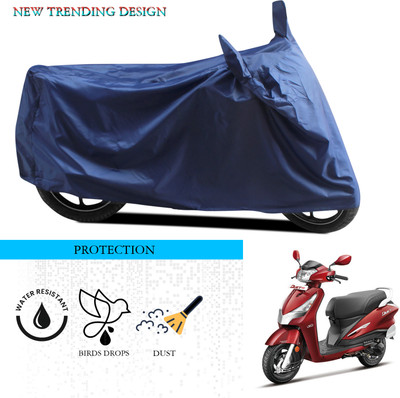 ANTHUB Waterproof Two Wheeler Cover for Hero(Duet 125CC, Blue)