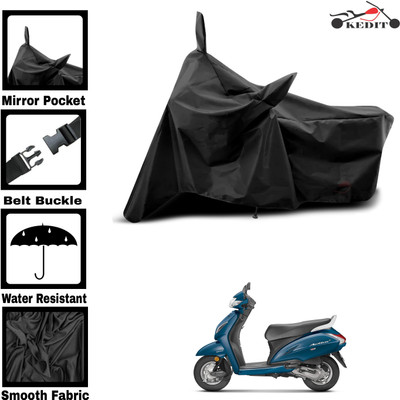 KEDIT Two Wheeler Cover for Universal For Bike(Activa 4G, Black)