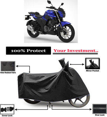 Amexride Two Wheeler Cover for Yamaha(FZ 25 BS6, Black)