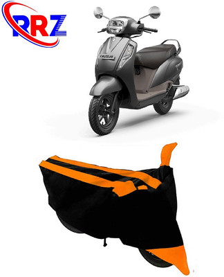 RRZ Waterproof Two Wheeler Cover for Suzuki(Access, Black, Orange)