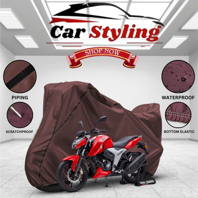 Car Styling Waterproof Two Wheeler Cover for TVS(Apache RTR 160, Maroon)
