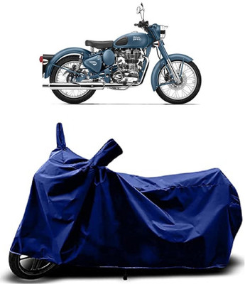 VESMEI Two Wheeler Cover for Royal Enfield(Squadron Blue, Blue)