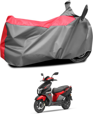 CODOKI Waterproof Two Wheeler Cover for TVS(Ntorq 125, Grey, Red)