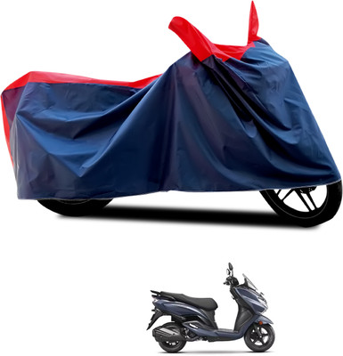 CODOKI Waterproof Two Wheeler Cover for Suzuki(Burgman Electric, Black, Red)