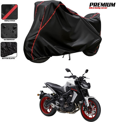 DeepShakshi AUTOMOTIVE Two Wheeler Cover for Yamaha(MT 09, Black, Red)