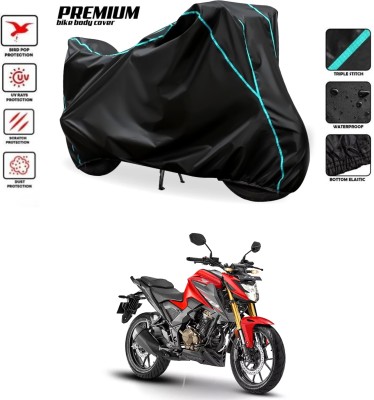 MADAFIYA Waterproof Two Wheeler Cover for Honda(Black, Blue)