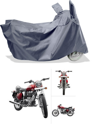Amexride Two Wheeler Cover for Royal Enfield(Twin spark, Grey)