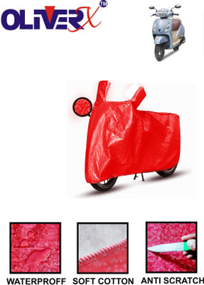 OliverX Waterproof Two Wheeler Cover for TVS(Jupiter Grande BS6, Red)