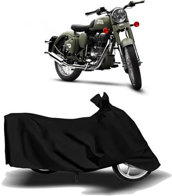 MMSSTAR Waterproof Two Wheeler Cover for Royal Enfield(Battle, Black)