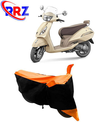 RRZ Waterproof Two Wheeler Cover for TVS(Jupiter classic, Black, Orange)