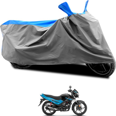 GOSHIV-car and bike accessories Waterproof Two Wheeler Cover for Hero(Glamour, Grey, Blue)