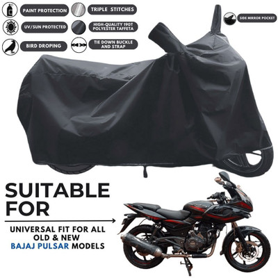 MADAFIYA Two Wheeler Cover for Bajaj(Pulsar 220 DTS-i, Black)