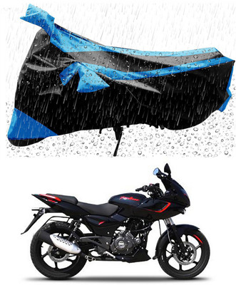 RRZ Two Wheeler Cover for Bajaj(Pulsar 180F, Blue, Black)