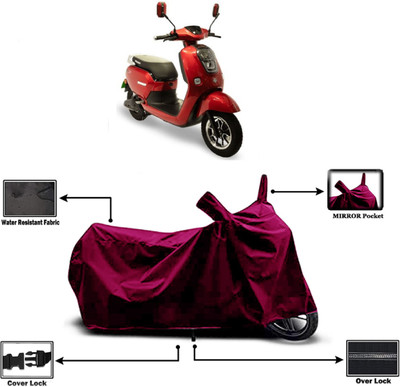 Amexride Two Wheeler Cover for Okinawa(Lite, Maroon)